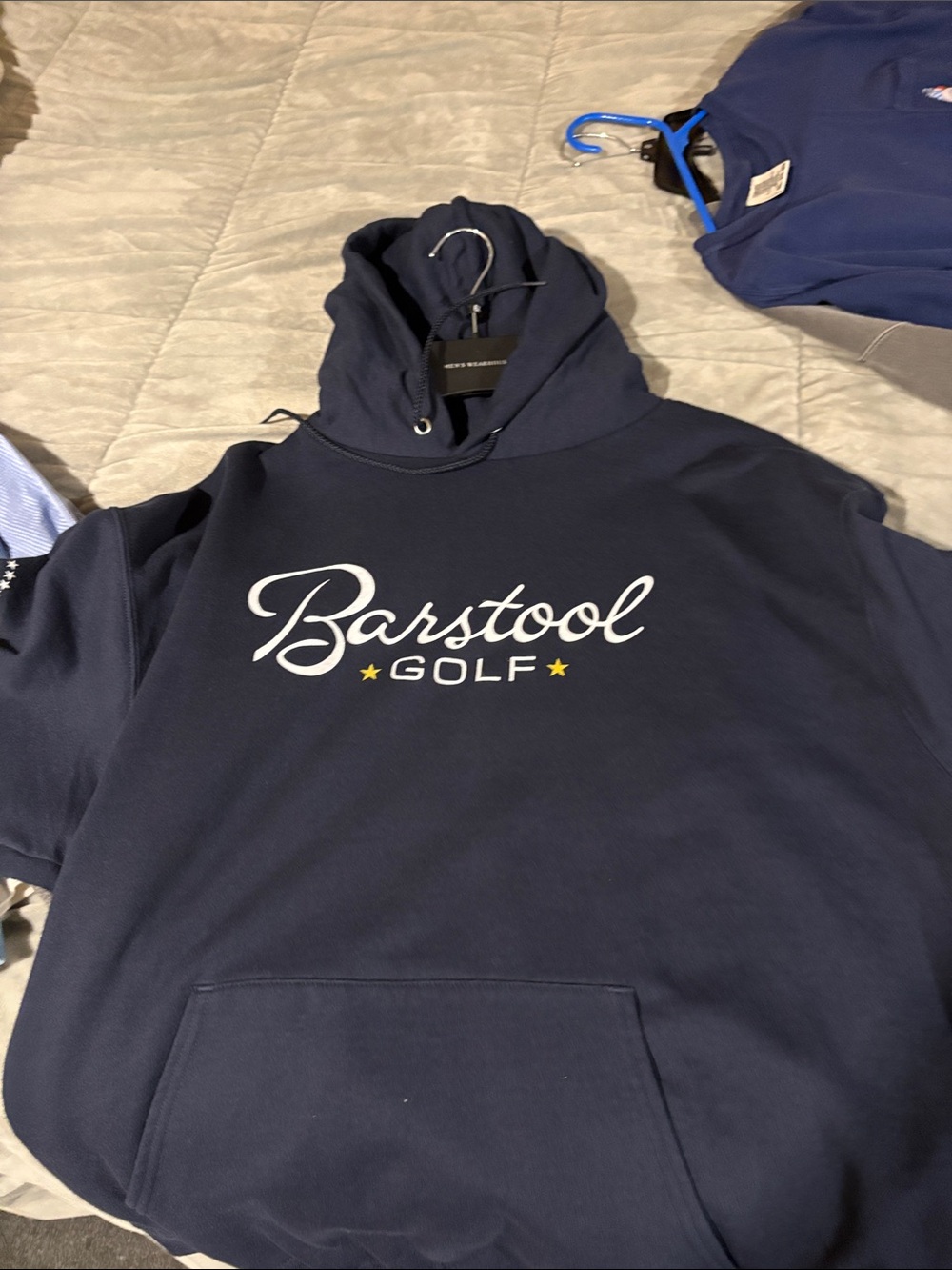 Barstool Golf Navy Logo Hoodie